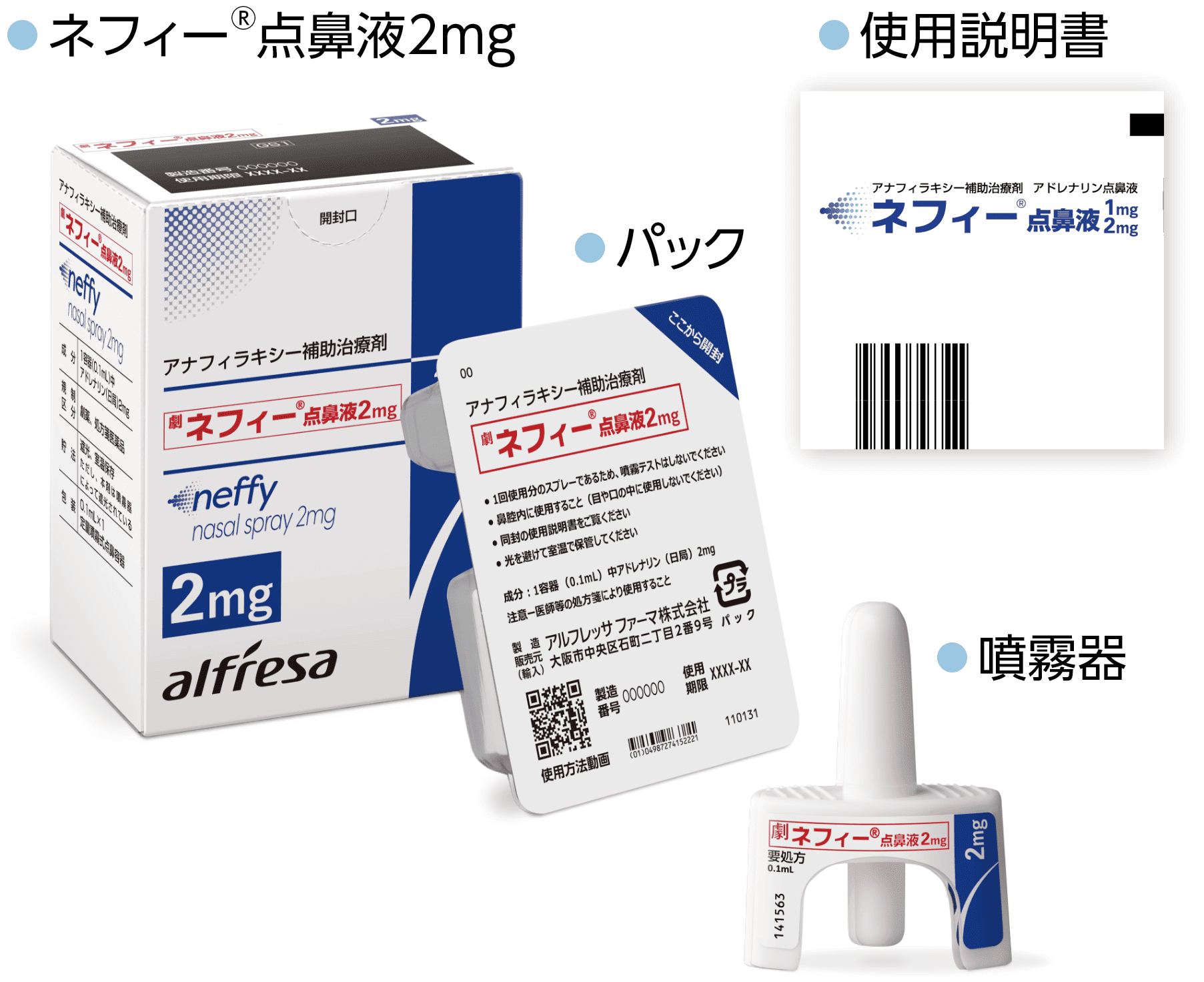 ネフィー®の製品写真と同梱資材｜適正使用にあたって｜ネフィー®サイト